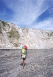 Randonneur sur le mont pinatubo