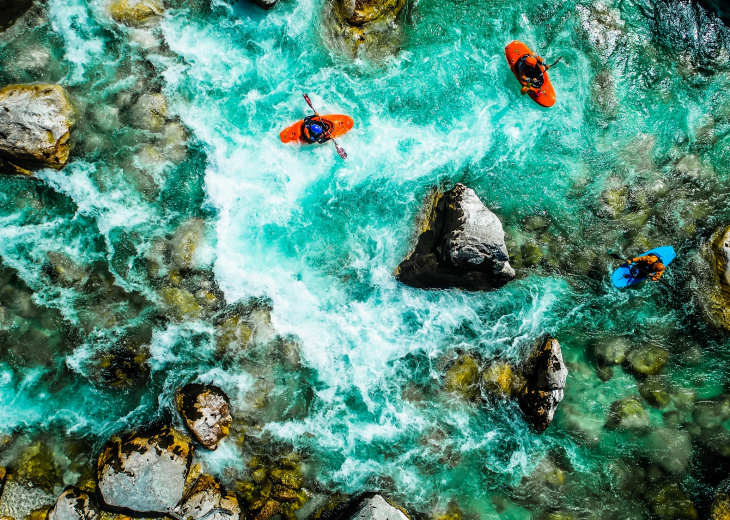 kayak sur une rivière